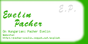 evelin pacher business card